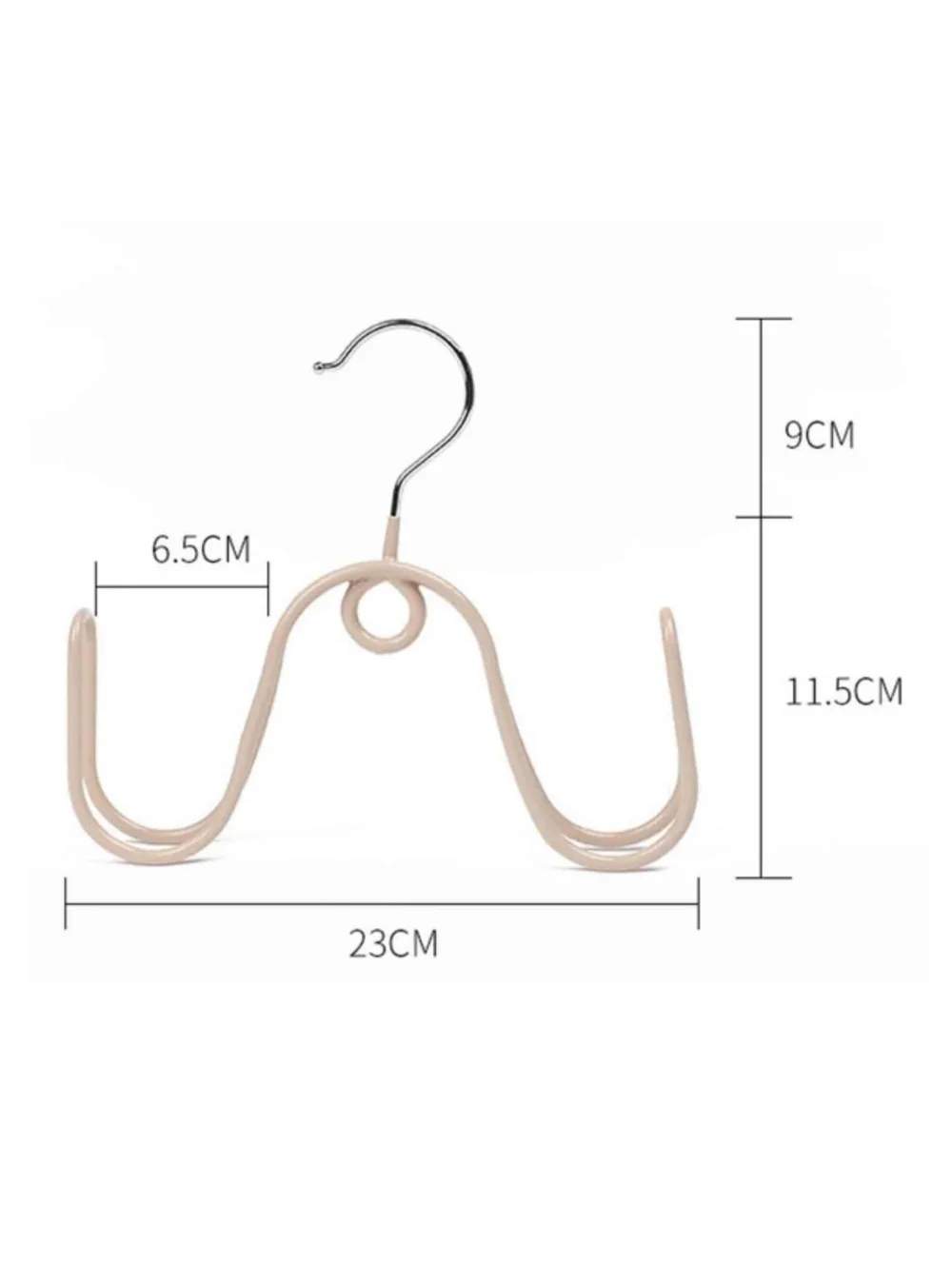 Pair of Multi-Arm Beige Shoe Multi Purpose Hangers Set of 2